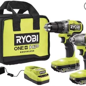 ONE+ HP 18V Brushless Cordless Combo Kit w/ 1/2 in. Drill, 1/4 in.