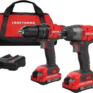 CRAFTSMAN V20 MAX Cordless Drill and Impact Driver, Power Tool Combo Kit